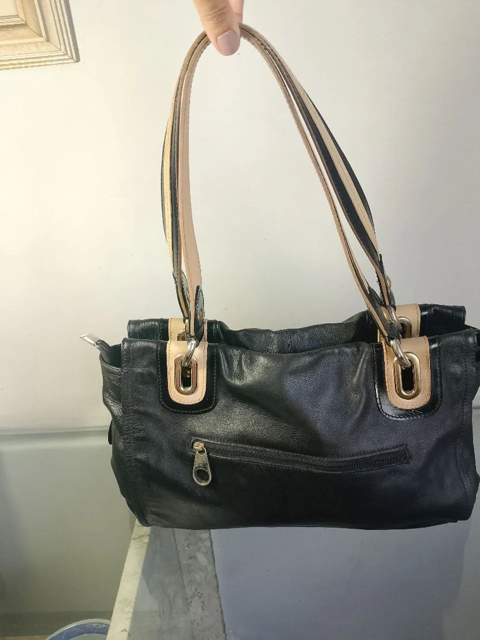 Bolsa de couro legítimo 