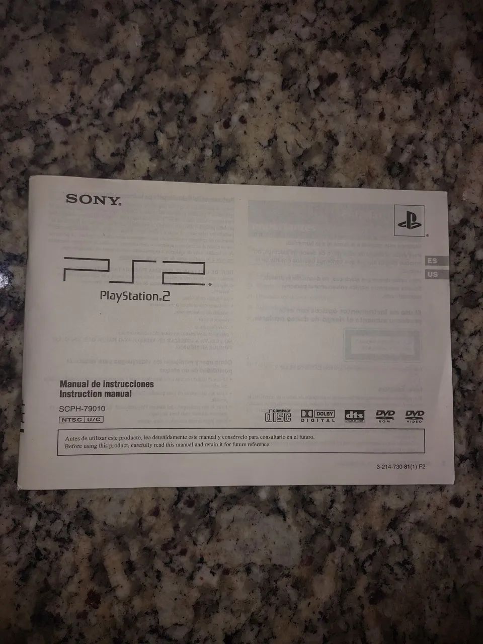 Manual de instruções Playstation 2 original 