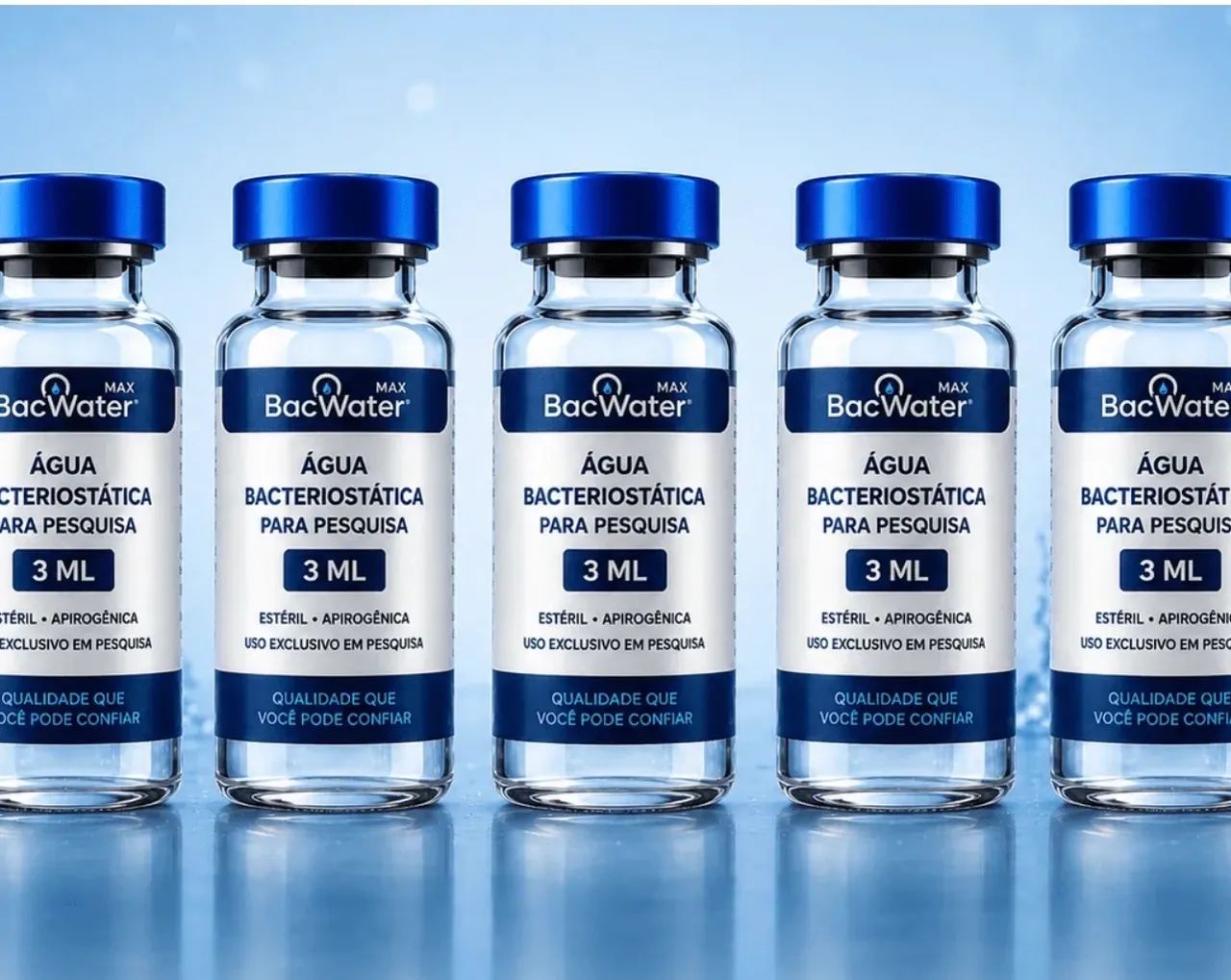 5 unidades água  bacteriostática 3ml
