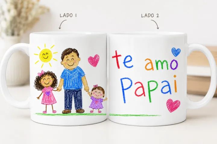Caneca desenho dia dos pais