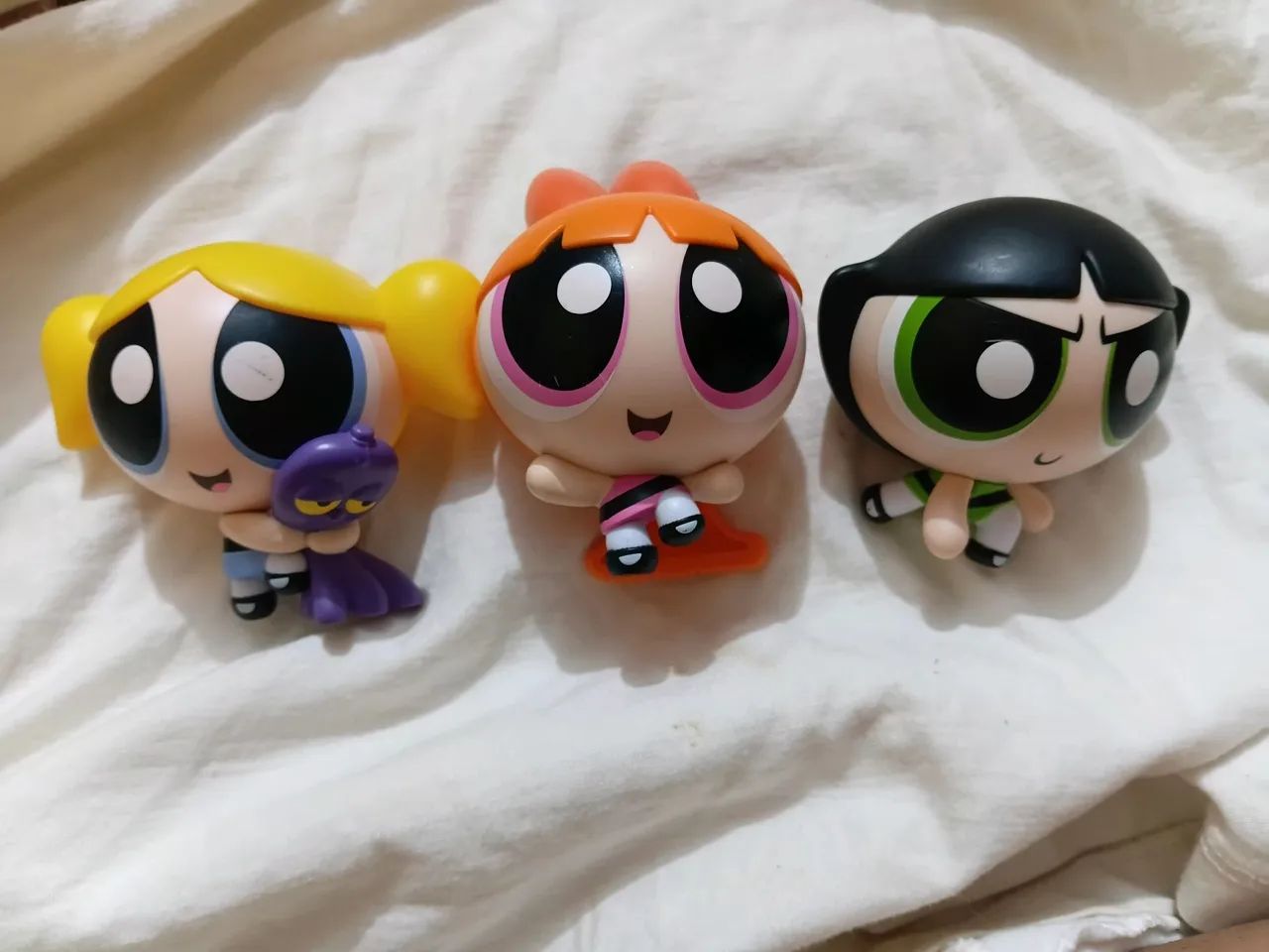 Bonecas colecionáveis das Meninas Superpoderosas, as 3 por 170 reais. 