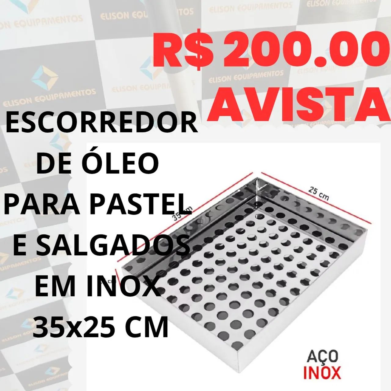 Escorredor de óleo para salgados e pastel 