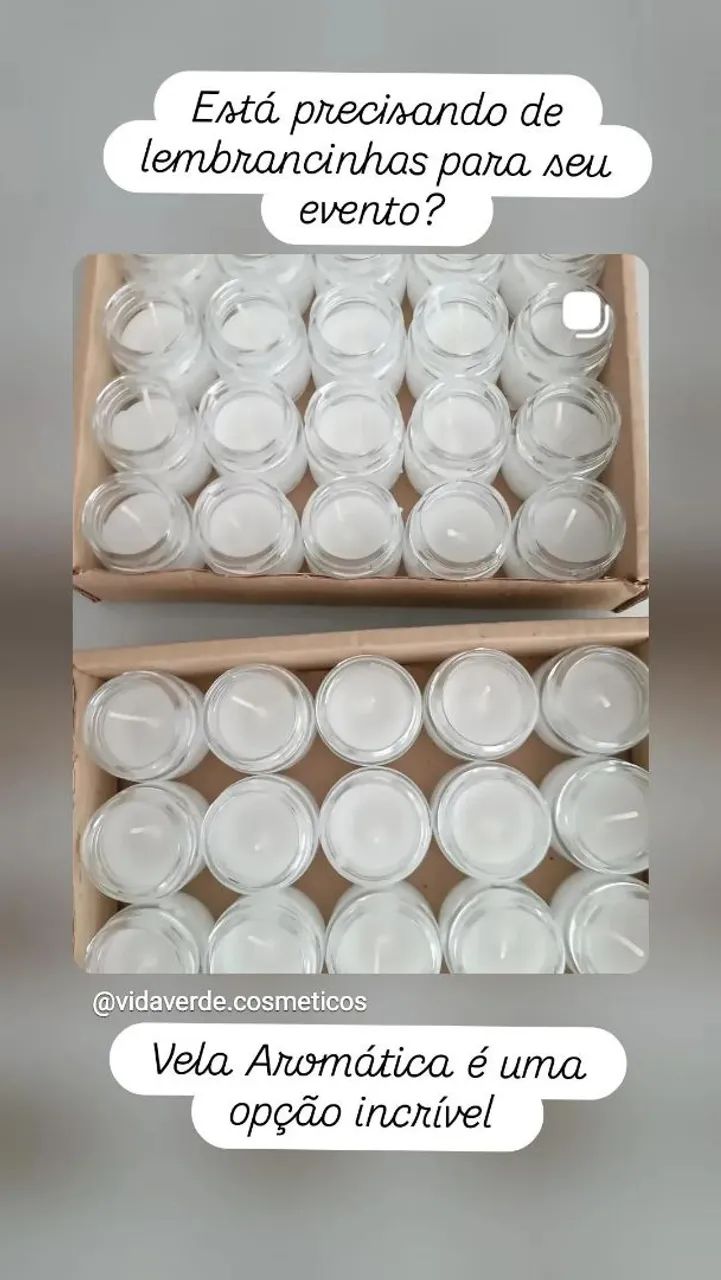100 Velas Aromáticas Pote 40 mL