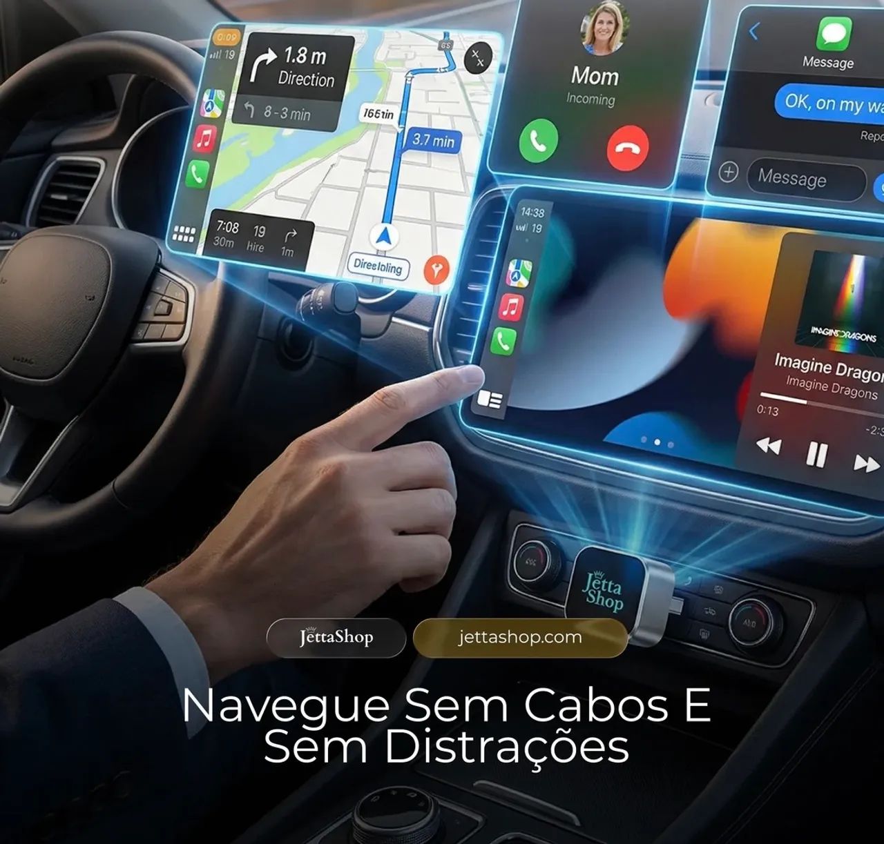 Drive Jetta Mini (CarPlay e Android sem Fio) - Foto 5