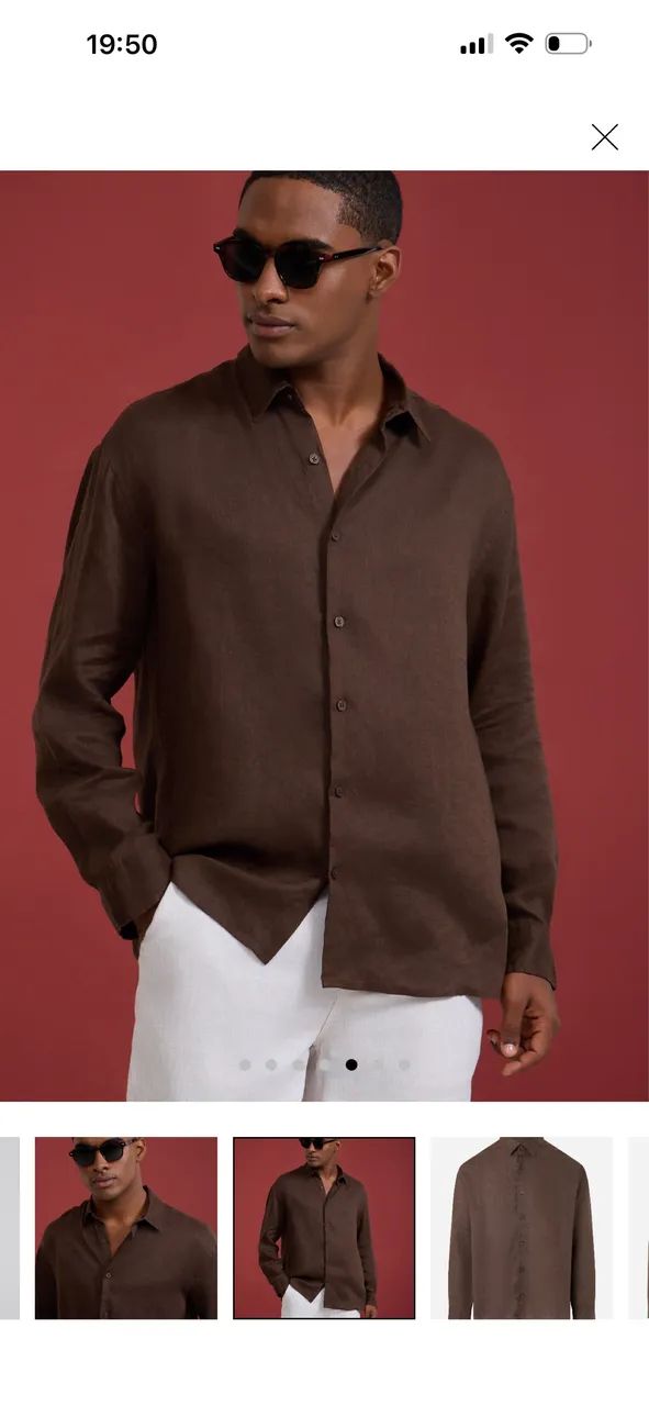 Camisa em cambraia linho puro  - Foto 3