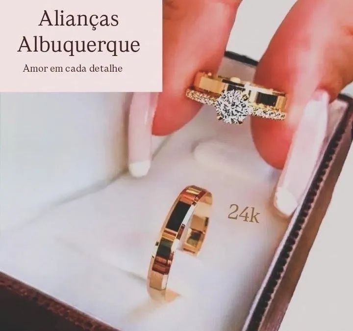 KIT DE ALIANÇAS NOIVADO E CASAMENTO  - Foto 4