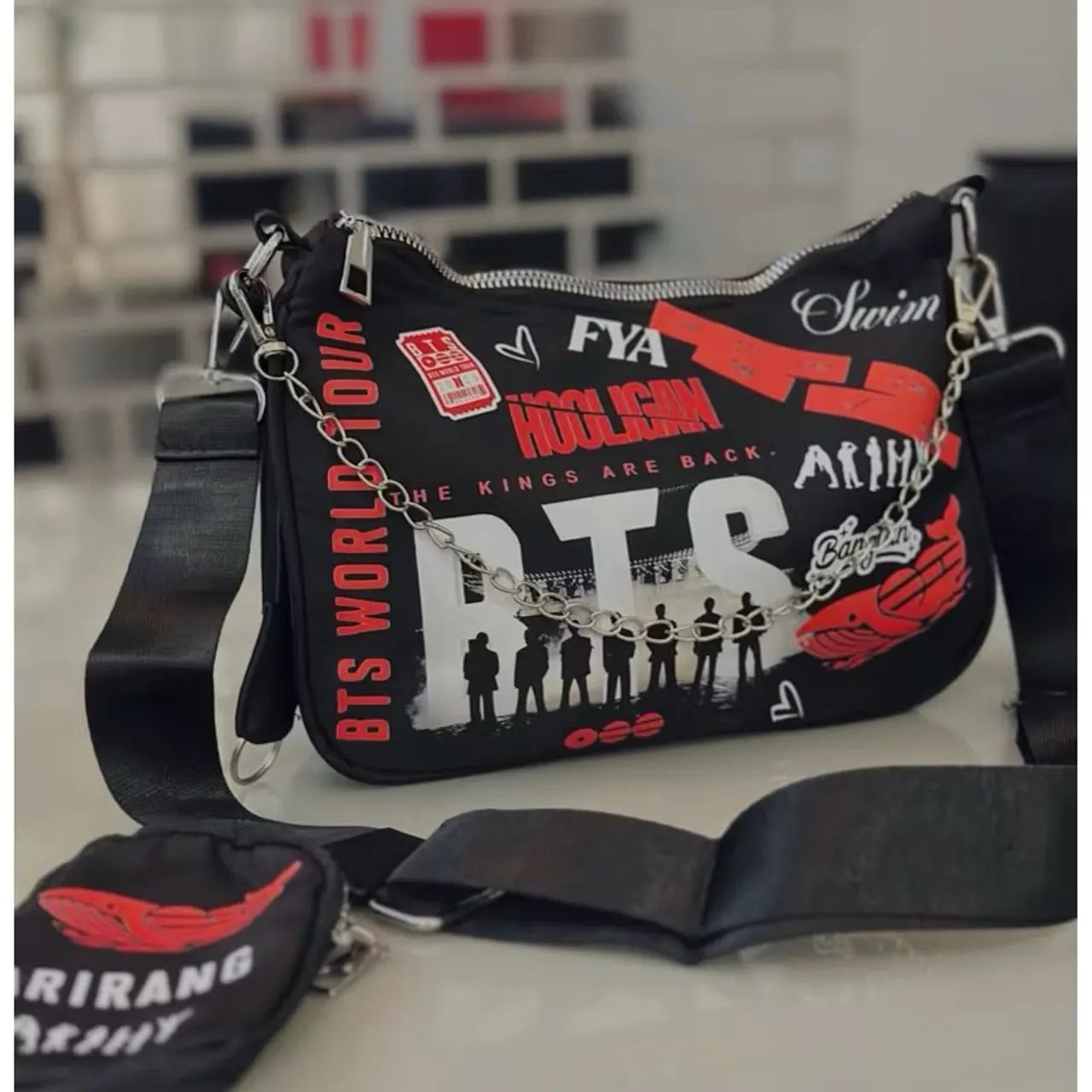 bolsa personalizada BTS preta - Foto 2
