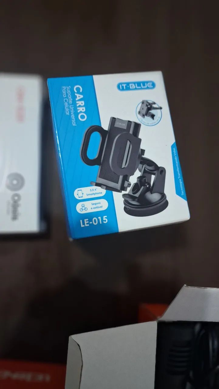 Lote de produtos diversos microfone, suporte celular, máquina de barbear, mini caixa som.. - Foto 3
