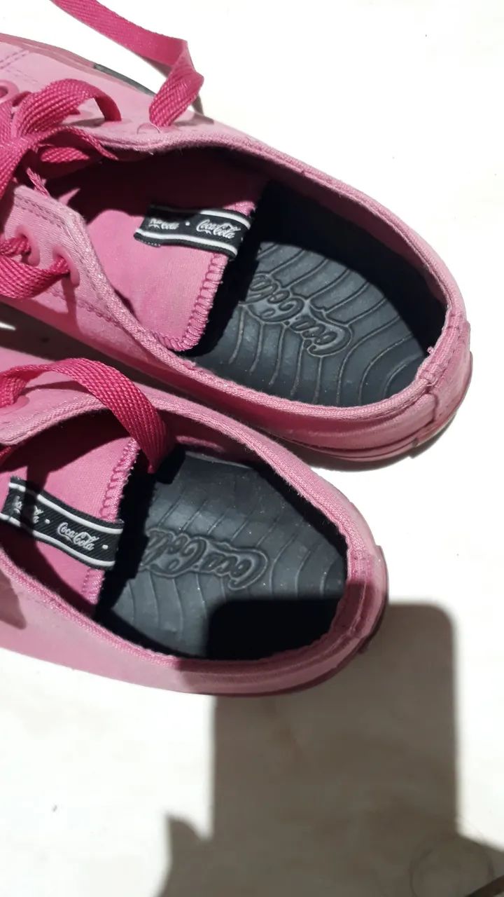 Tênis Coca Cola Rosa  número 37 - Foto 3