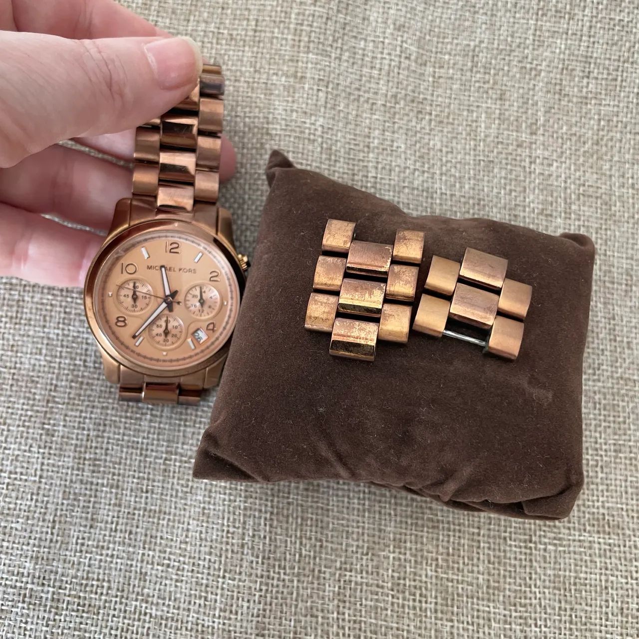 Relógio Michael Kors MK5128 Runway Original - Ouro Rosa - Foto 2