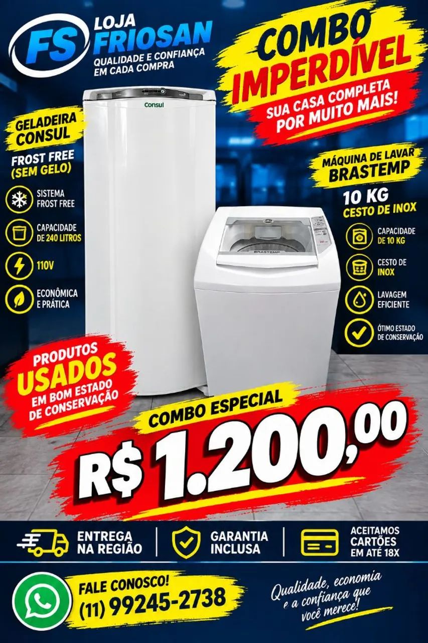 Combo de eletrodomésticos 