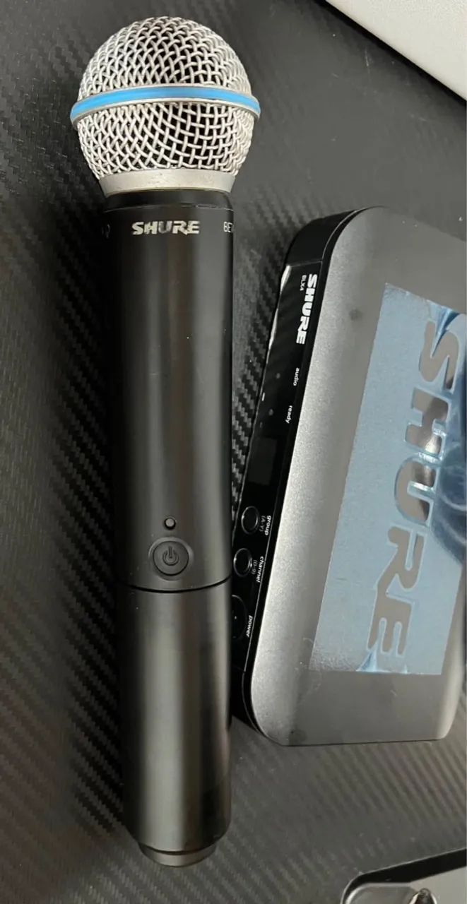 Microfone Shure Blx24br / B58 M15 Beta 58 Sem Fio Cor Preto( + Caixa / Case e acessórios ) - Foto 2
