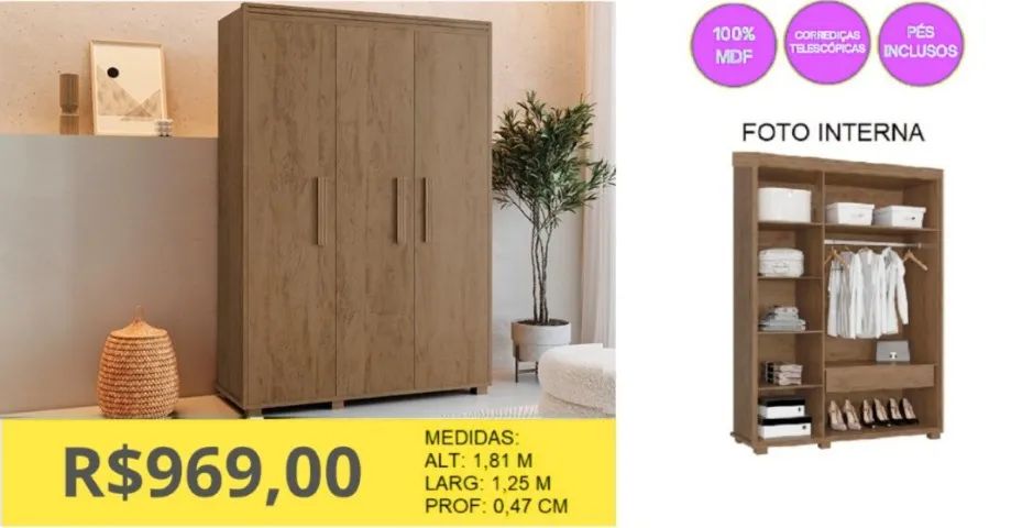 MULTIUSO 100% MDF A PRONTA-ENTREGA  - Foto 2