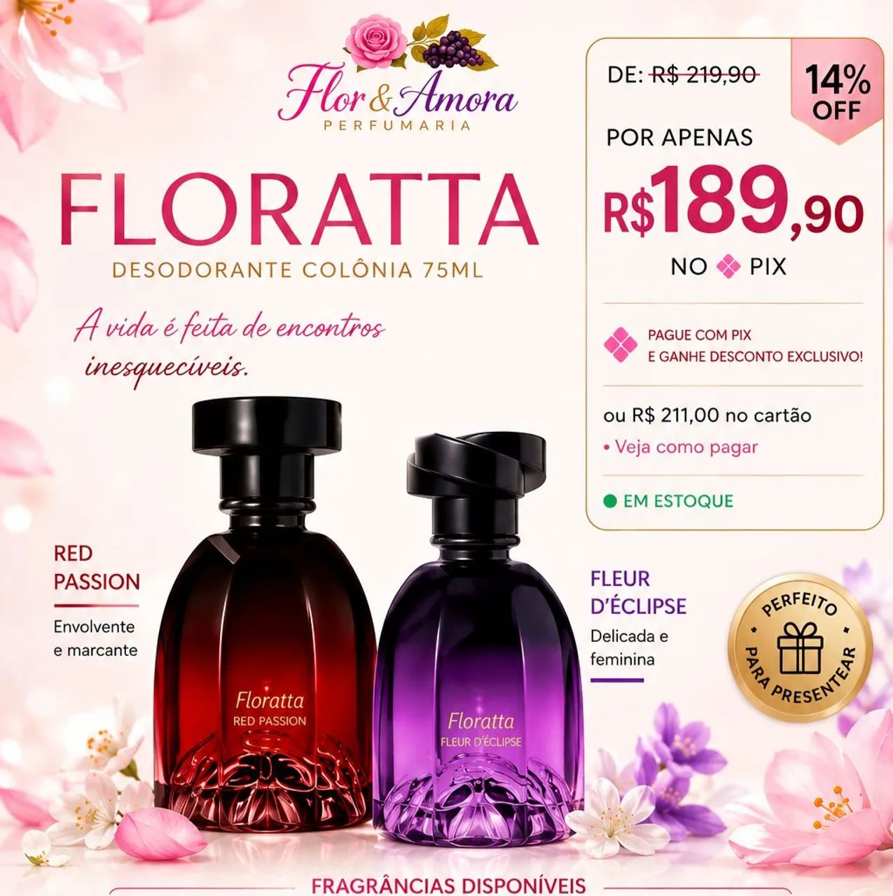 Novo Perfume Floratta O boticário 