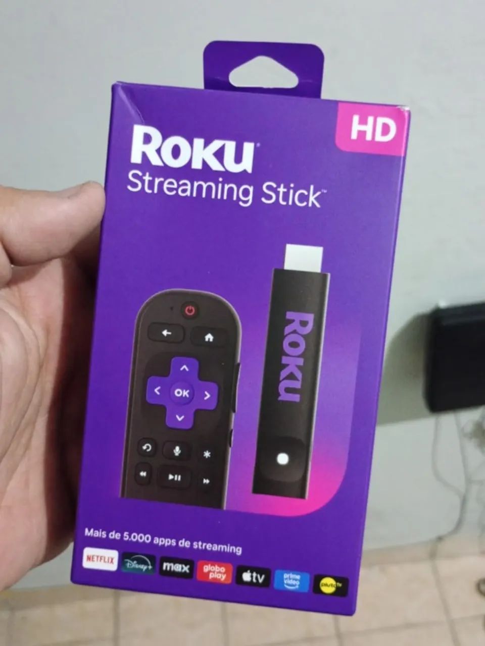 Roku Stick HD - Última Versão Streaming para TV