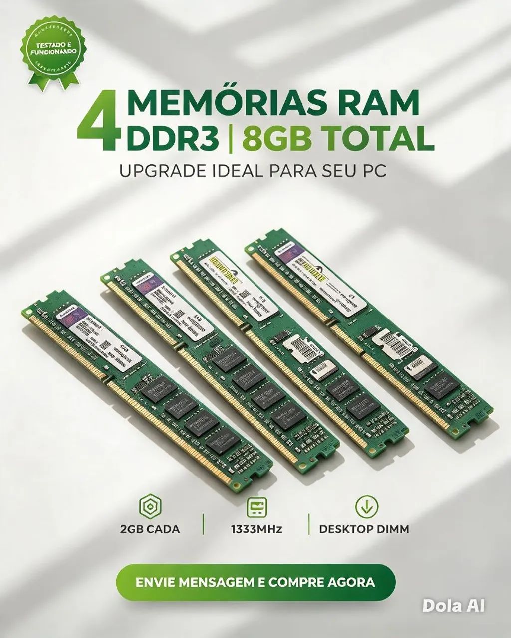 Memória para Pc DDR3 2GB - Foto 2