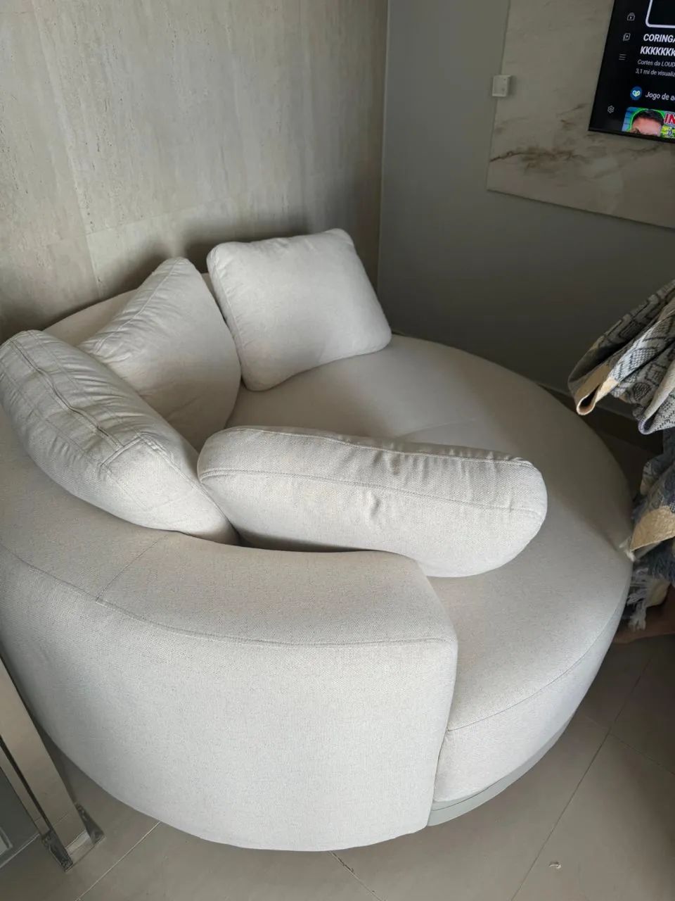 Sofá Chaise Redondo Marrocos Interiores - Design Moderno - Foto 4