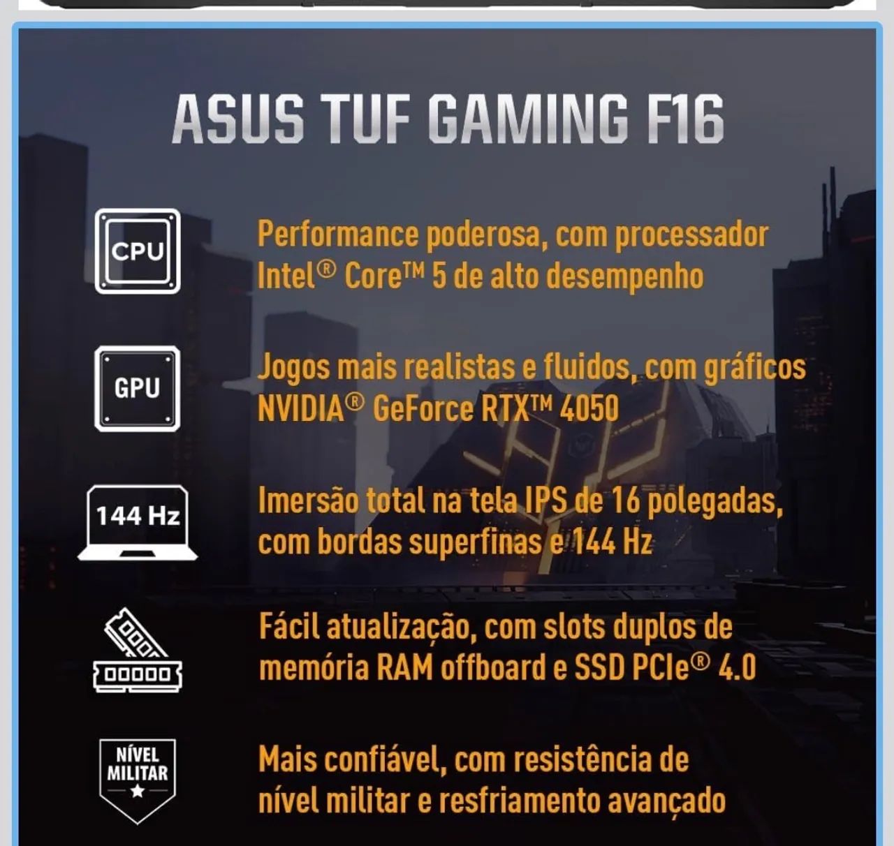 NOTEBOOK ASUS TUF GAMING F16 