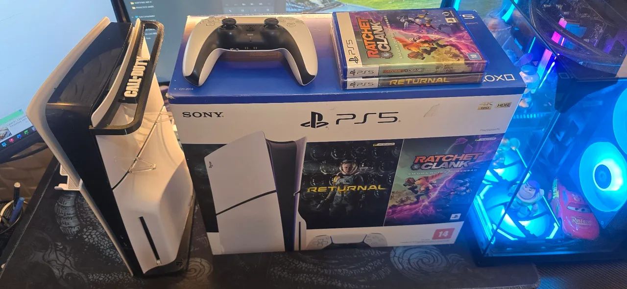 Ps5 slim com leitor de mídia física  - Foto 5