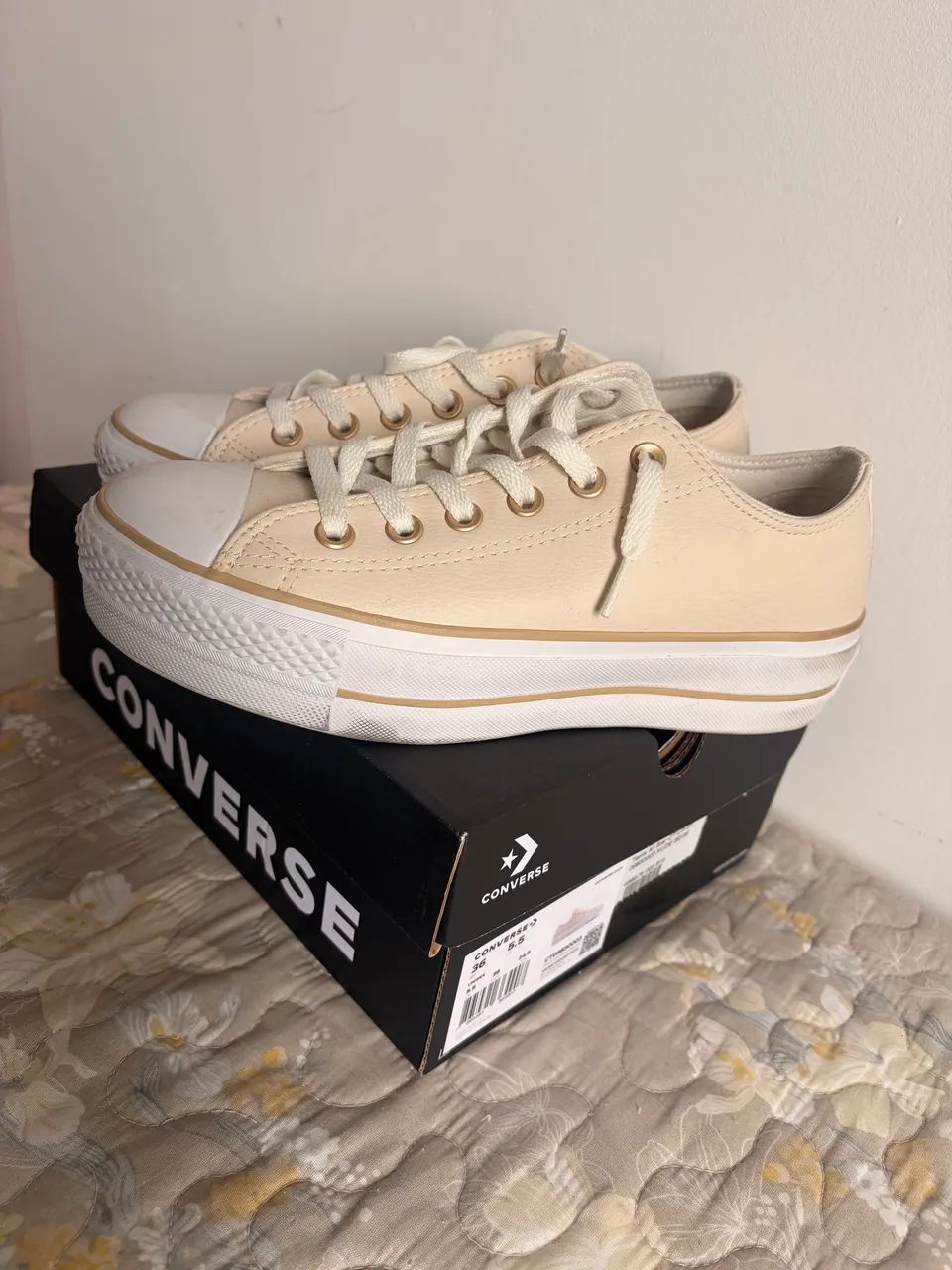 All star original 36 couro bege  - Foto 3