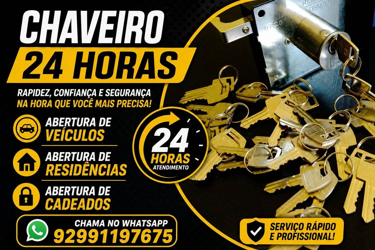 Chaveiro Automotivo e Residêncial 24 h