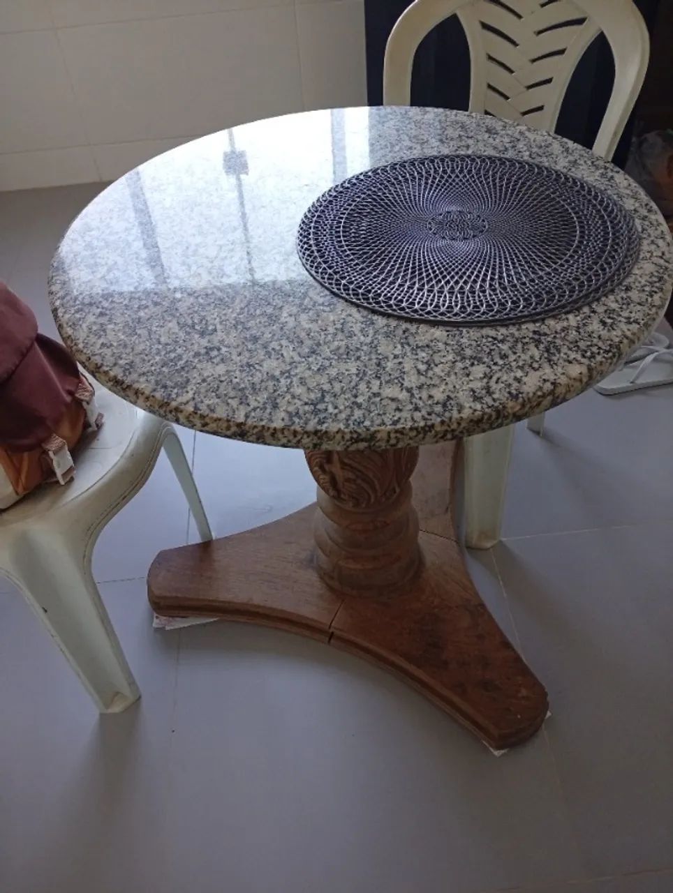 Pedra de mármore para mesa