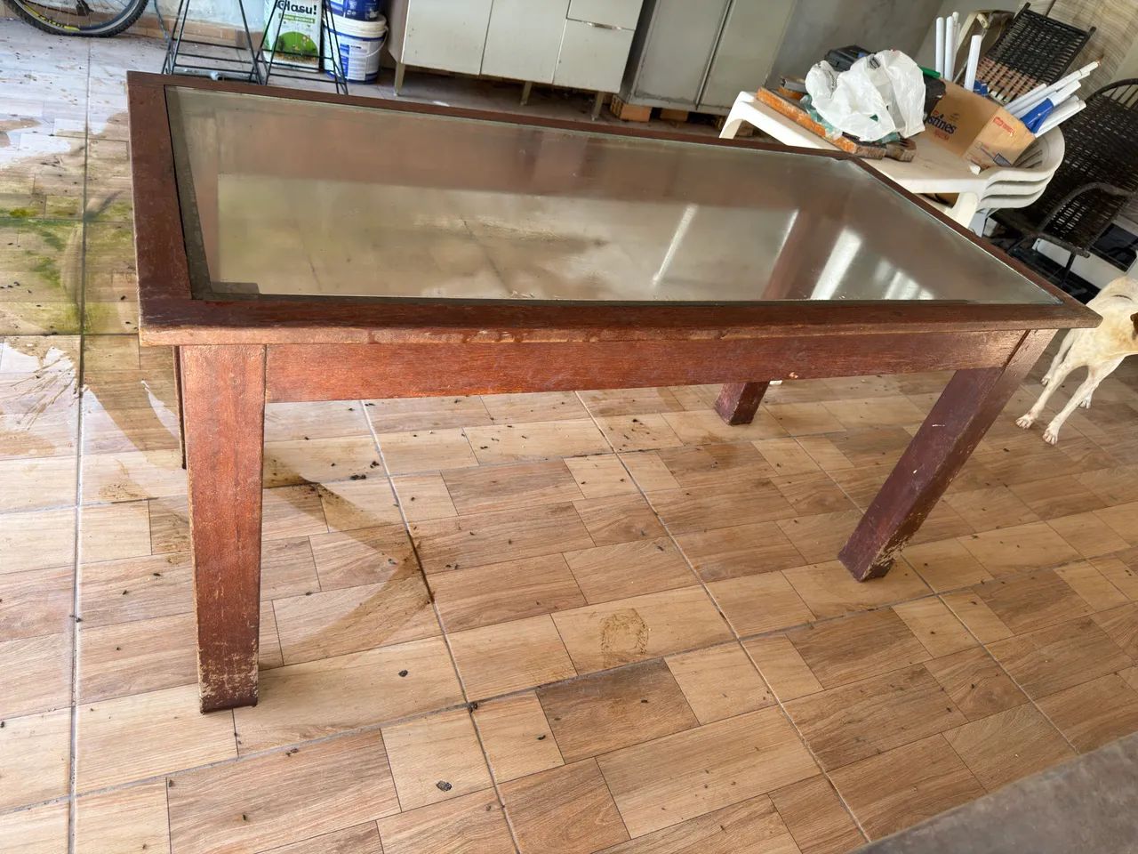 Mesa com tampo de vidro - Foto 2