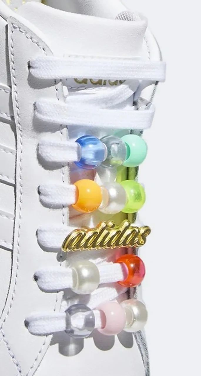 Kit de miçangas Adidas para customizar cadarços