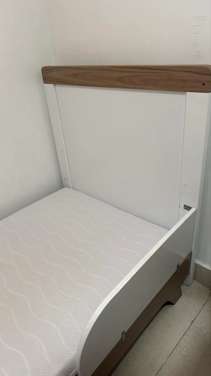 2 em 1 Berço e Cama Infantil + colchão  - Foto 2