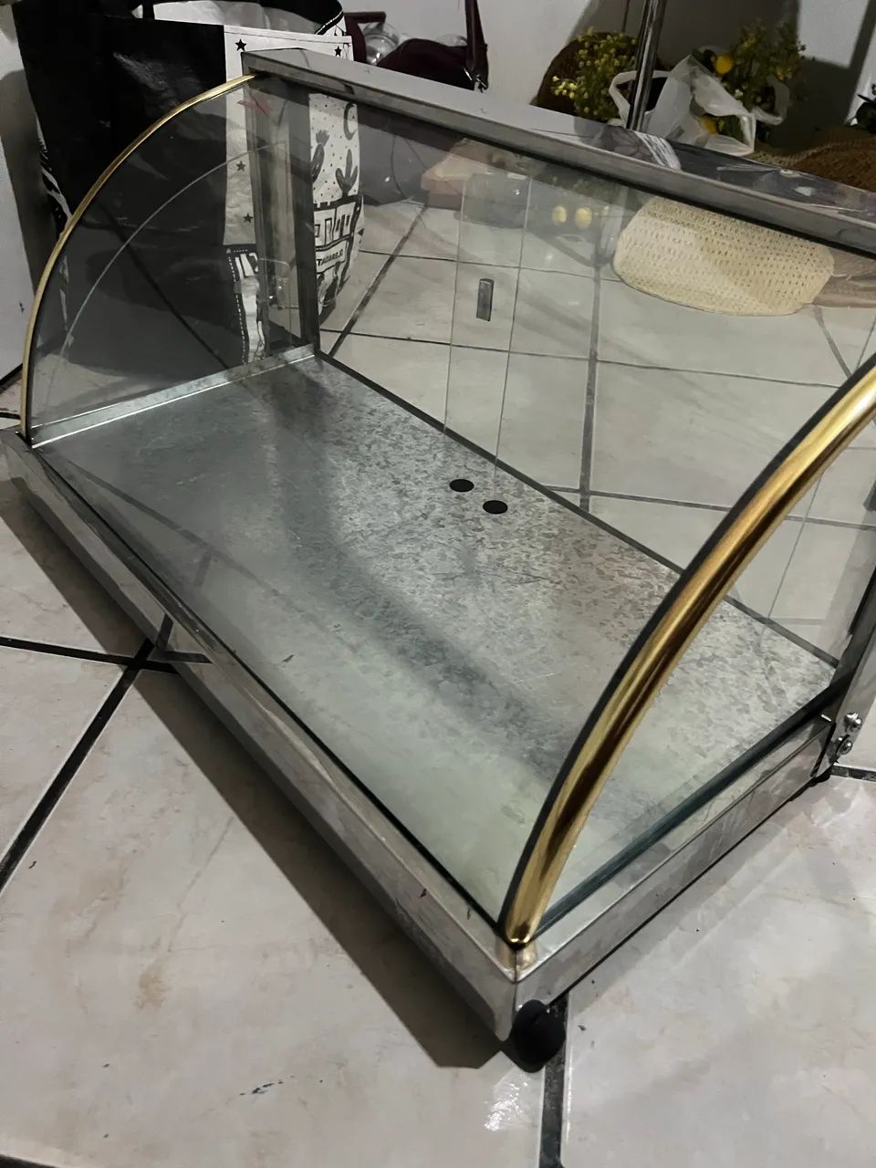 Vitrine de alimentos temperatura ambiente 