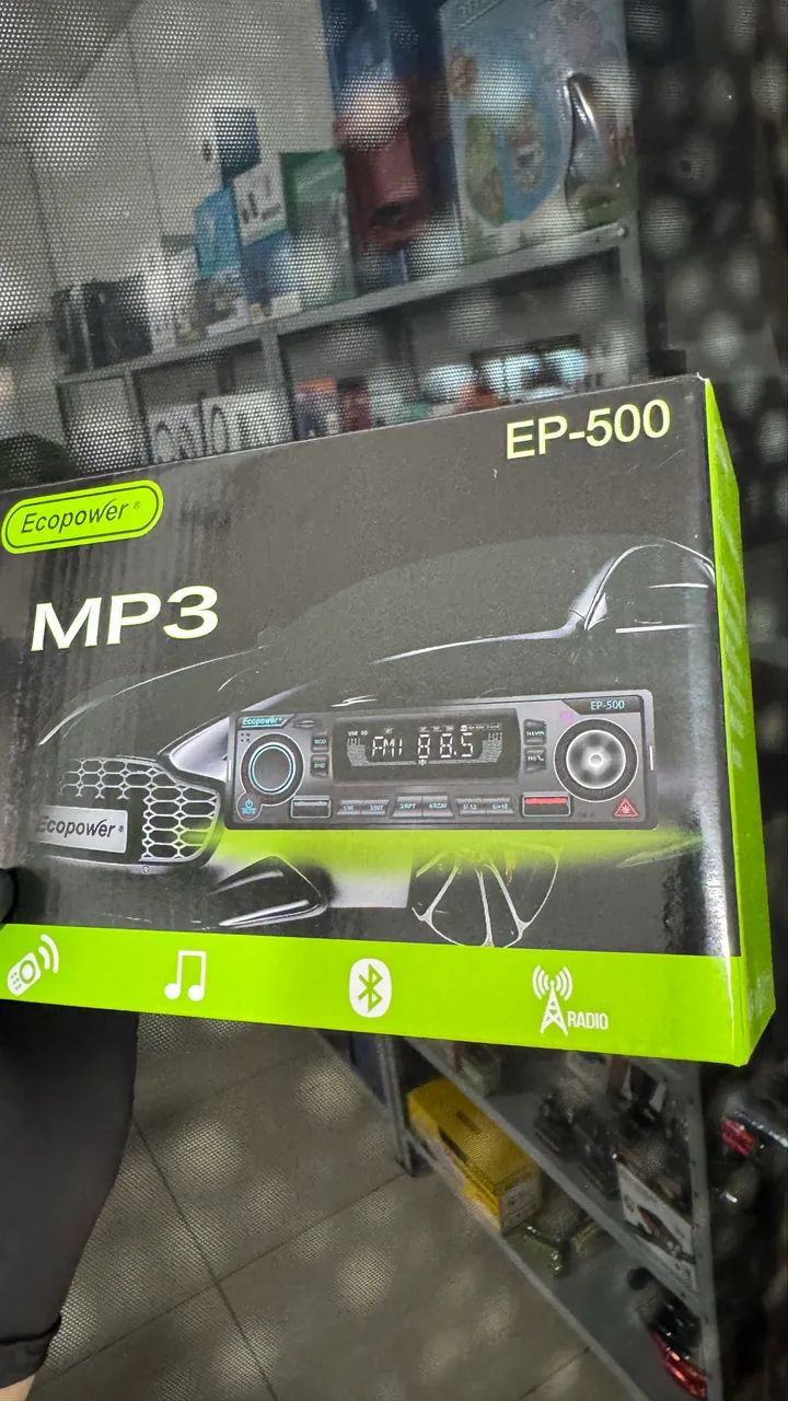 Som automotivo Ecopower com 2 USBs controle e bluetooth  - Foto 2