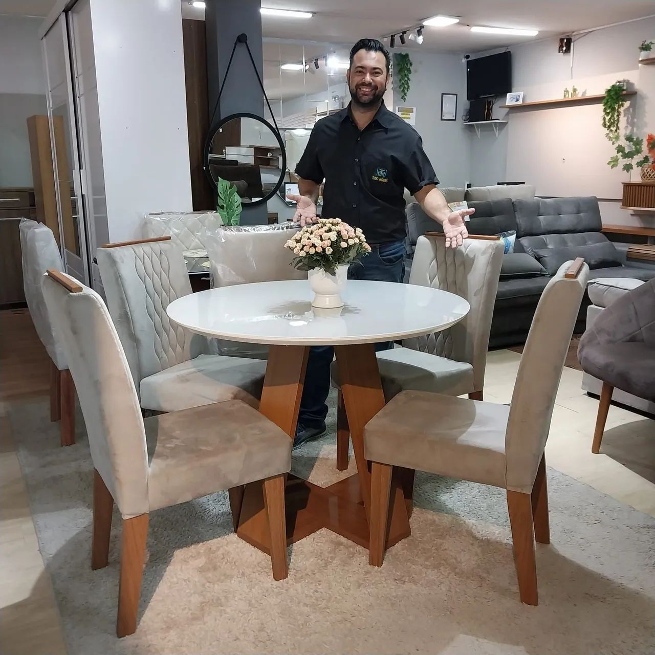 SALA DE JANTAR MESA CELESTE (TUDO MÓVEIS JOÃO PAULO II)
