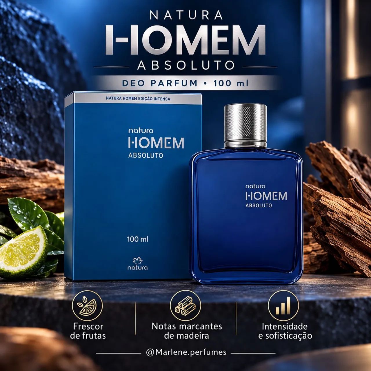 Natura homem Absoluto Eau de Parfum masculino, 100ml 