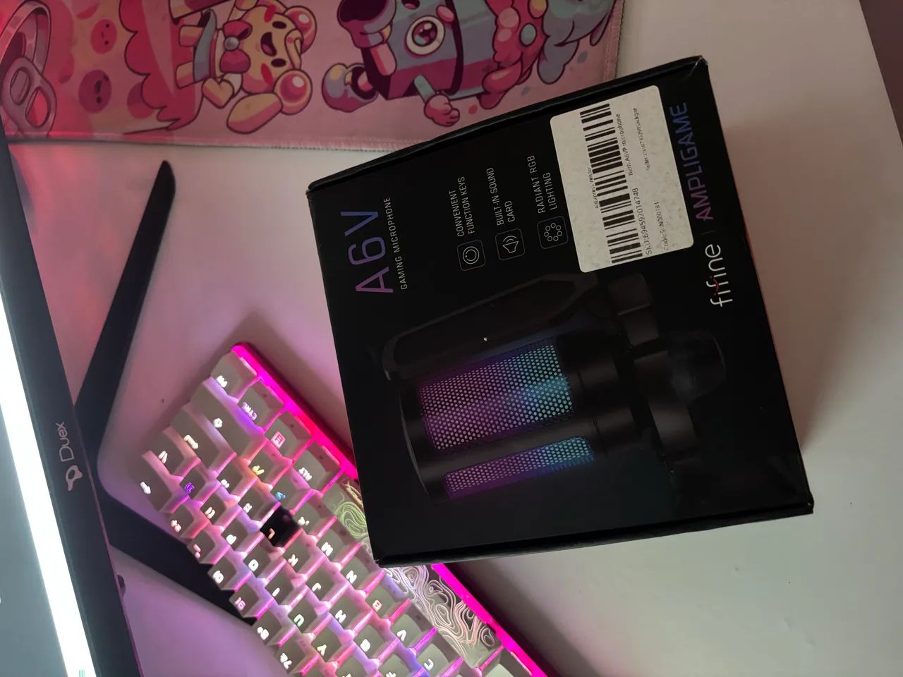 Microfone Fifine Ampligame A6T Rosa - Foto 2