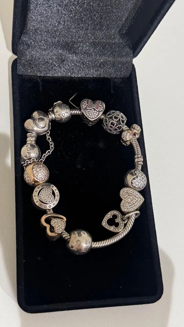 Pulseira Pandora com 11 berloques original  - Foto 4