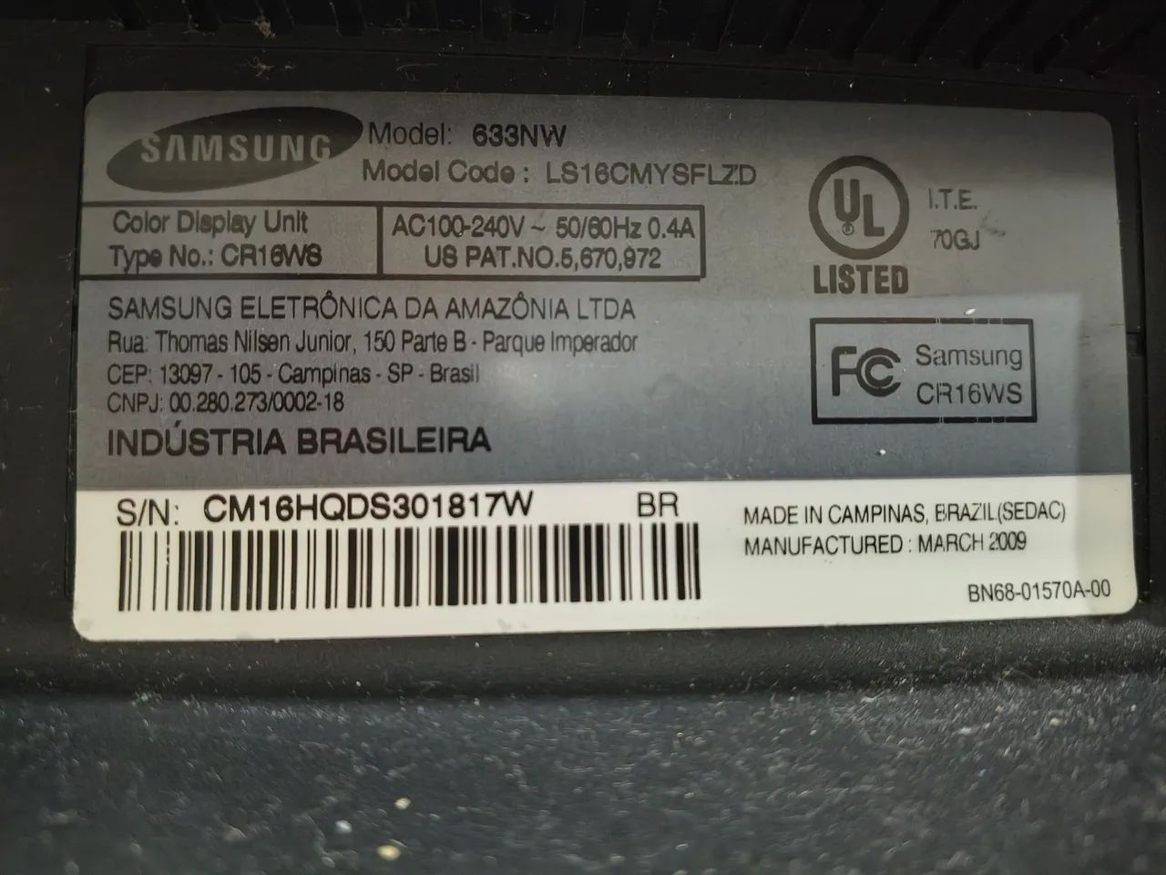 Monitor Samsung 16' Funcionando perfeitamente - Foto 5