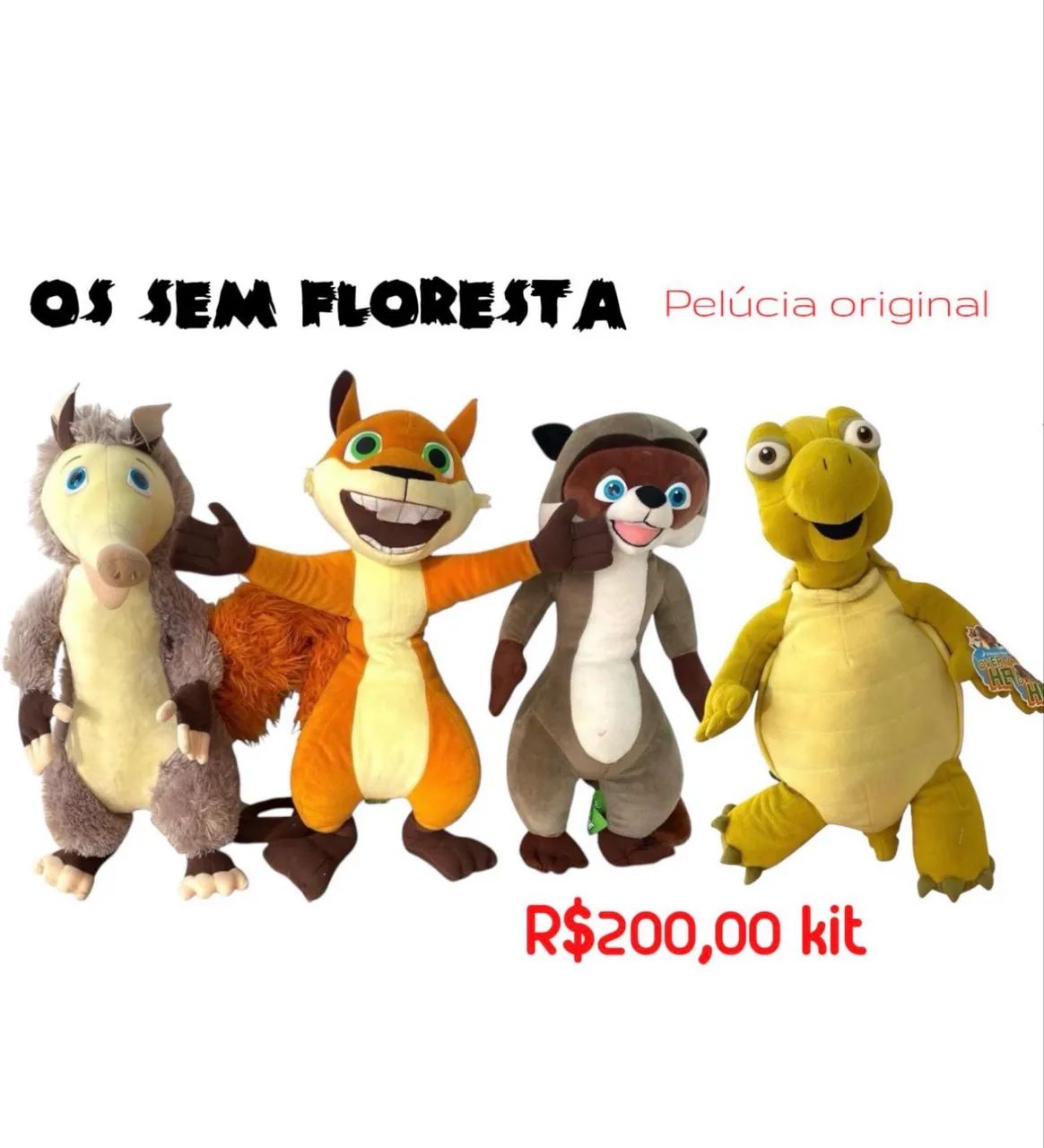 Desapego de personagens em pelúcia 