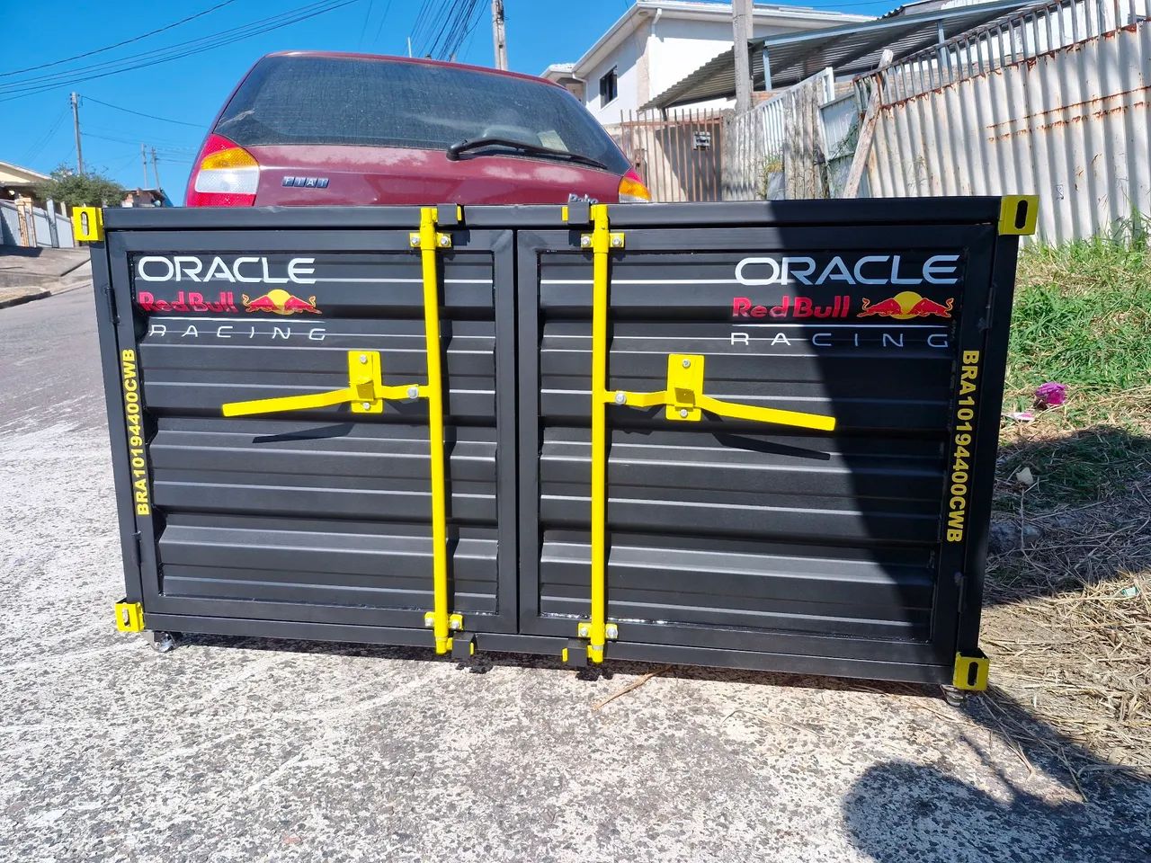 Container-style cabinet rack