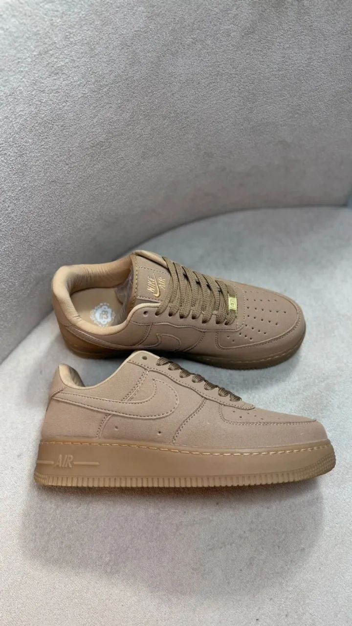  Tenis Nike Air force Camurça Luxo Marrom  - Foto 4