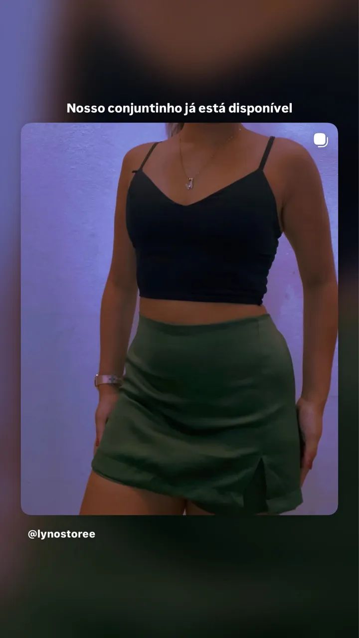 Conjunto cropped+short saia  - Foto 2