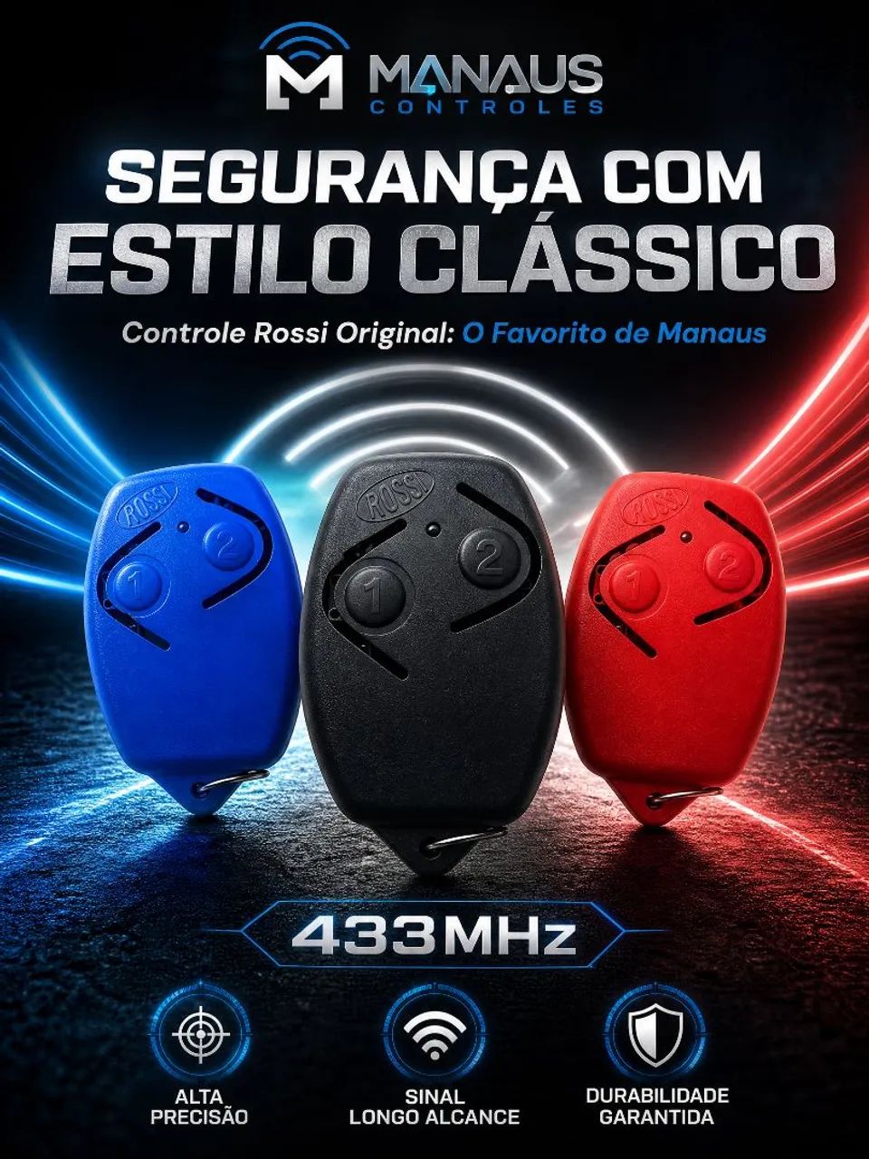 Controle Rossi portão eletrônico 