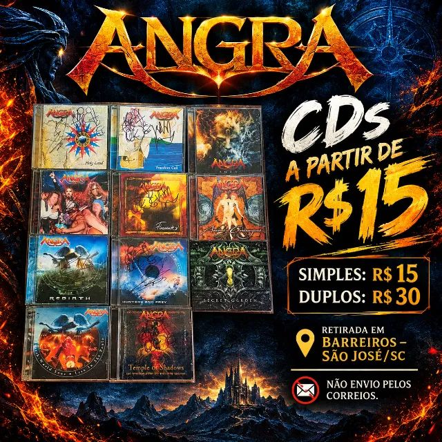 CDs Angra Autografados - A partir de R$ 15 | Simples e Duplos