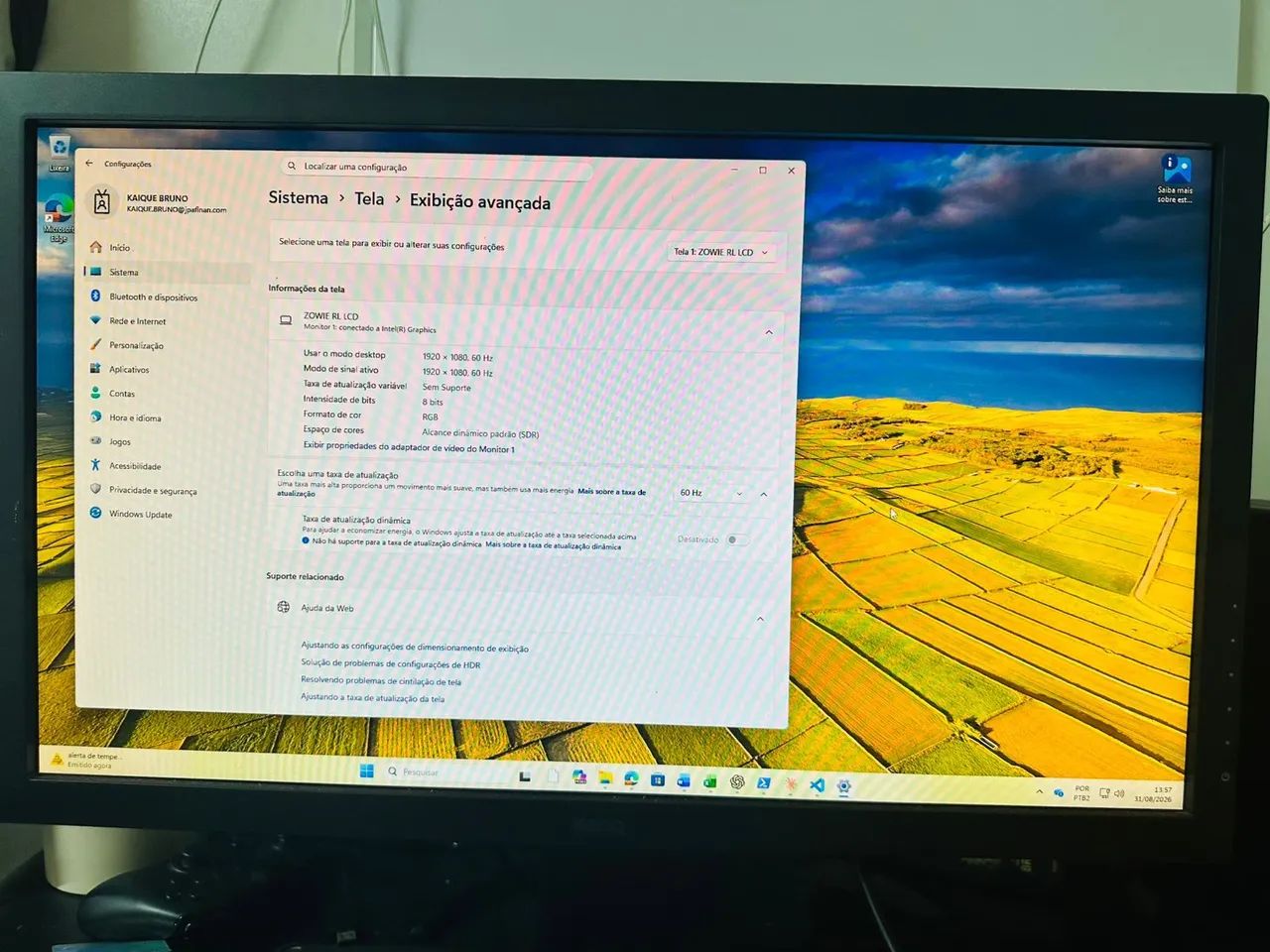 Monitor Gamer BenQ 24" 1ms ? Perfeito p/ Consoles e Streamer (Raro) - Foto 2