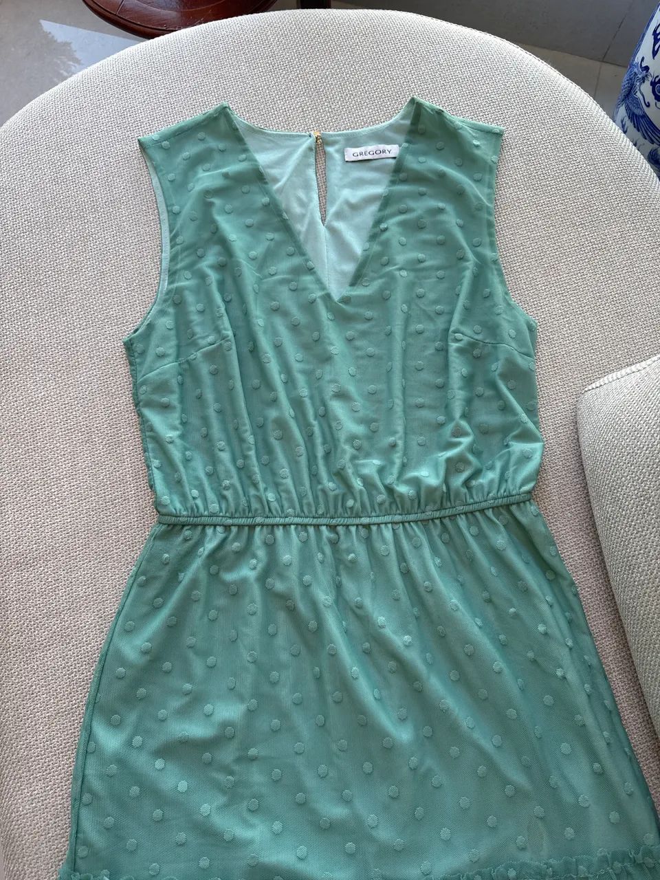 Vestido Gregory sem manga verde 42 - Foto 2