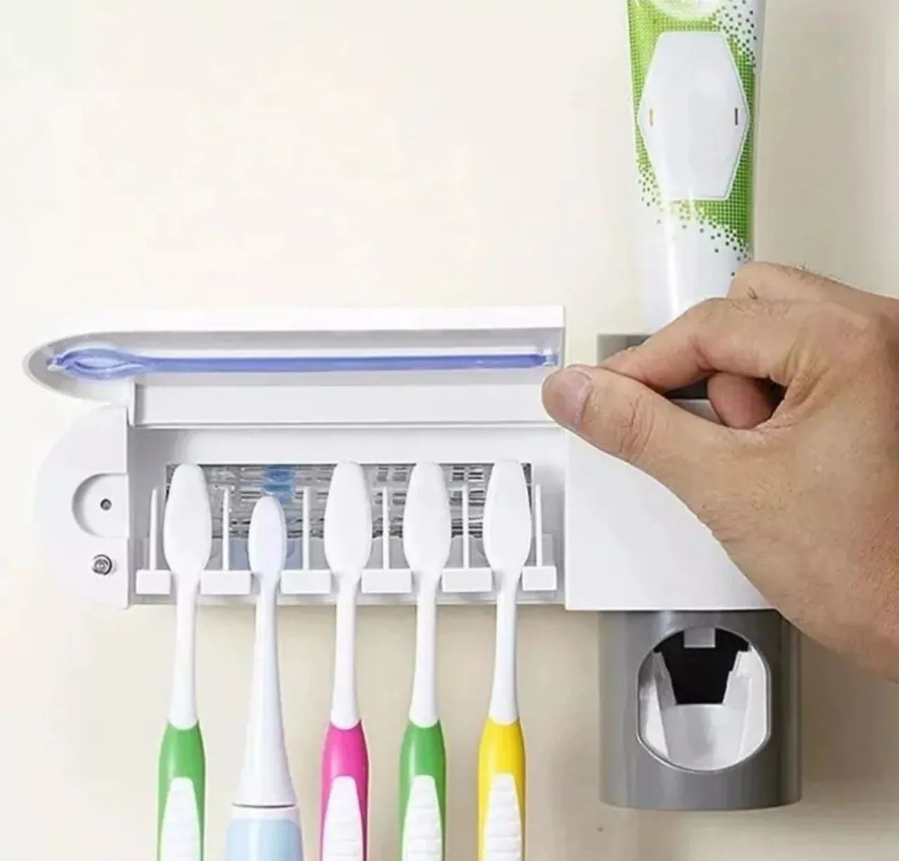 Esterilizador ultravioleta de escova de dente com colocador automático de pasta  - Foto 3