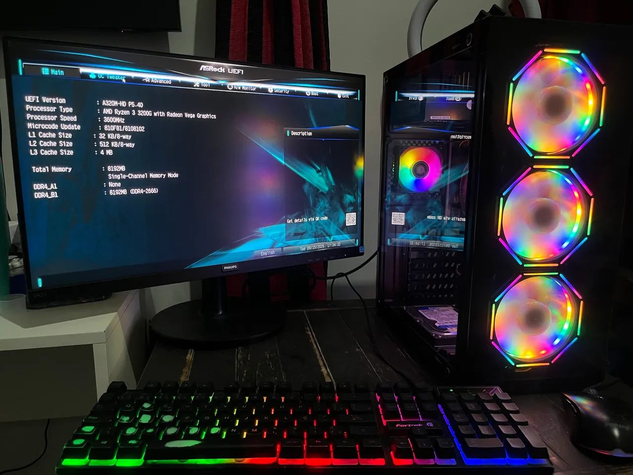 PC GAMER COMPLETO RYZEN 33200G VEGA 8 - Foto 3