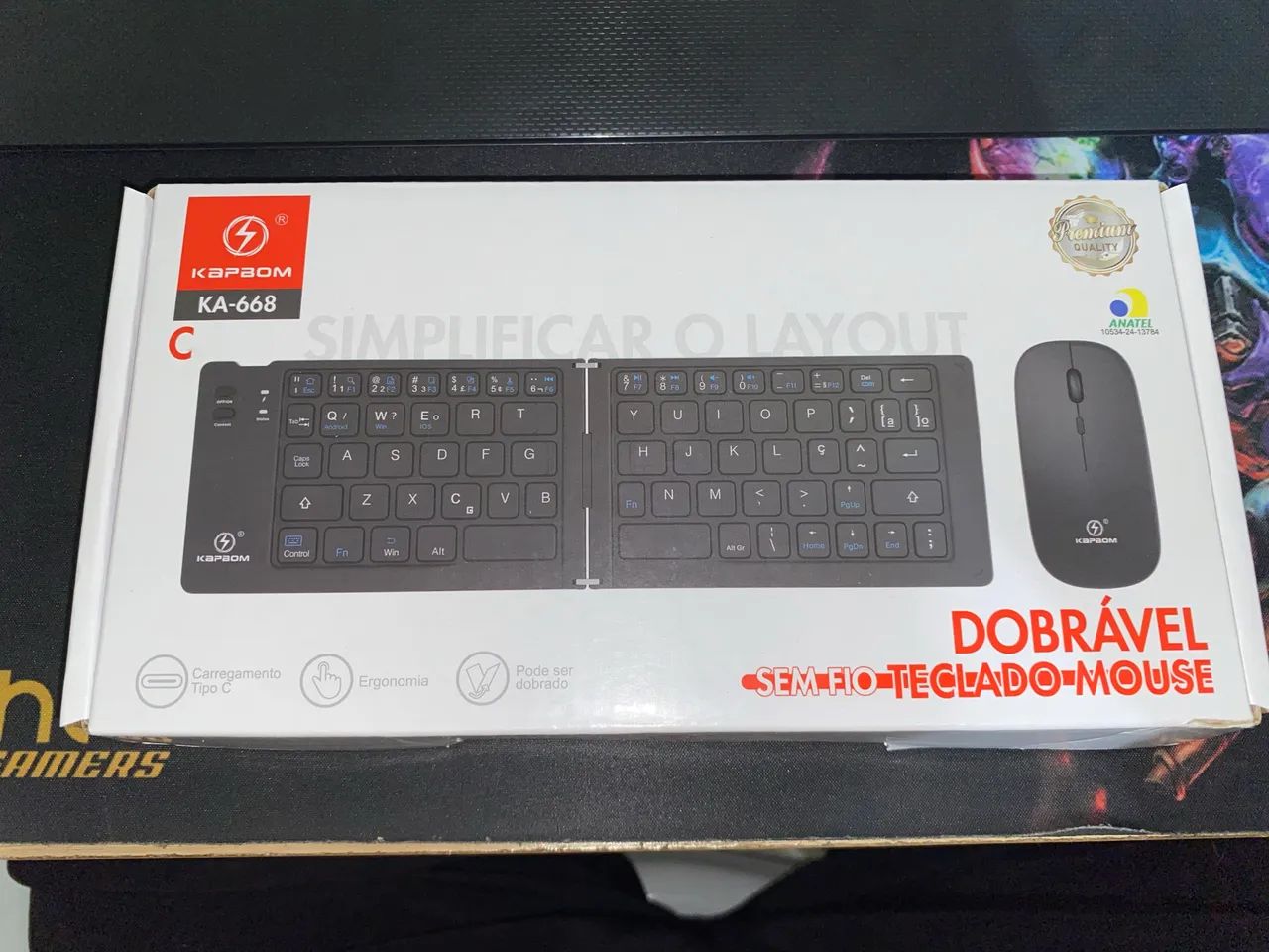 Kit Teclado e Mouse Bluetooth 