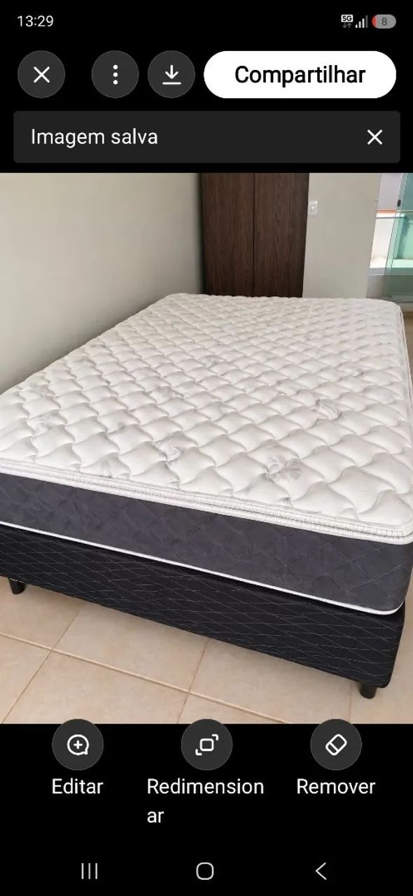 Colchão e box casal