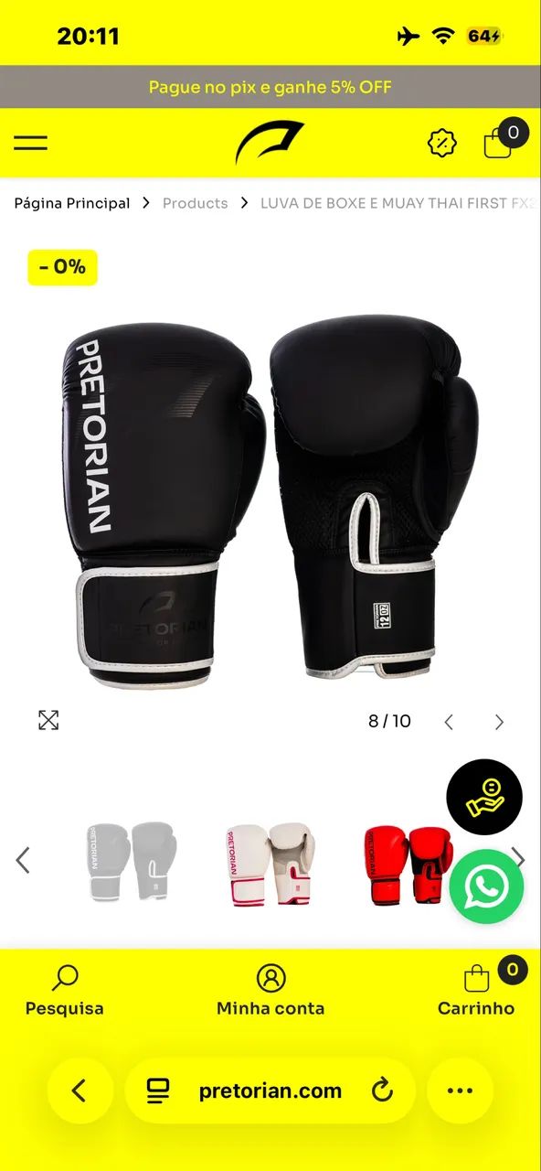 LUVA BOXE/MUAY THAY 12OZ - Foto 2