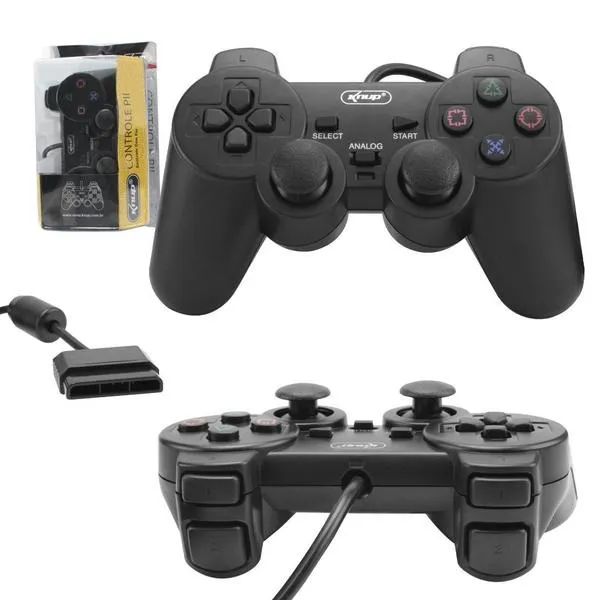 Controle Play 2 Com Fio Knup *PS2*